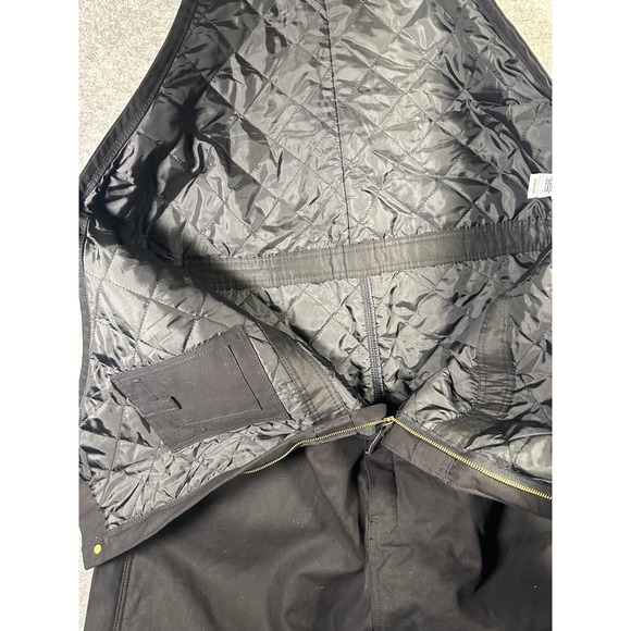 Berne Workwear Bib Overalls Mens 4XL Short Black Quilted Insulated Coveralls - Picture 7 of 11